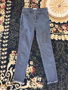Black Madewell high rise black skinny denim jeans